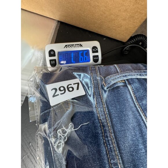 Vervet Jeans Womens 14 Blue Distressed Skinny High Rise Raw Hem Stretch Denim - Picture 13 of 13